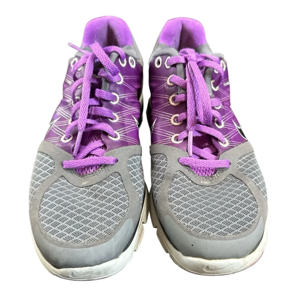 Nike Purple and Gray Athletic Shoes with Breathable Mesh